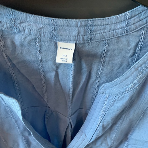 Lightweight spring Blue chambray tunic - Picture 2 of 2